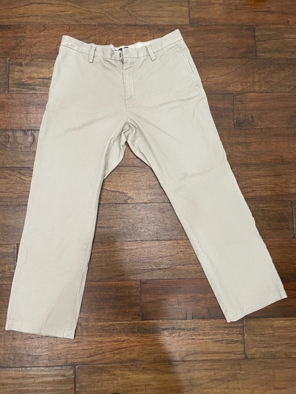 Banana Republic Gavin Chino Pants Khaki Beige 34x30 Straight Fit Cotton